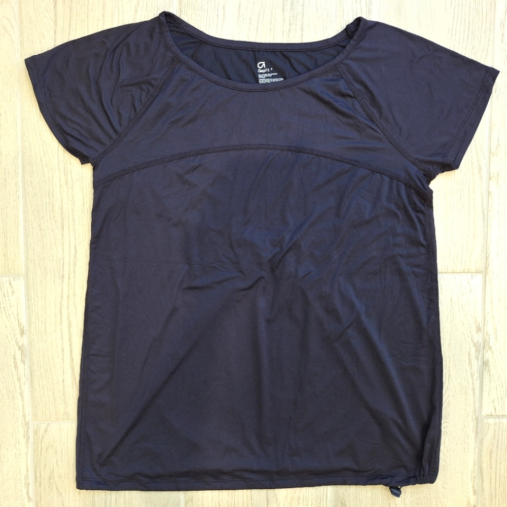 Gap women's short-sleeved performance shirt with elastic waist with toggle small